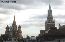 The Saint Basil's Cathedral and Kremlin.