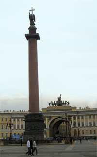 The Alexandria column Sankt Petersburg.