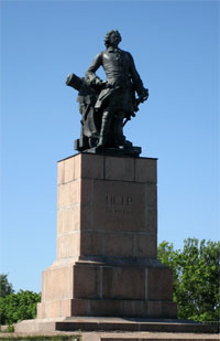 Monument to Peter the Great in Vyborg.