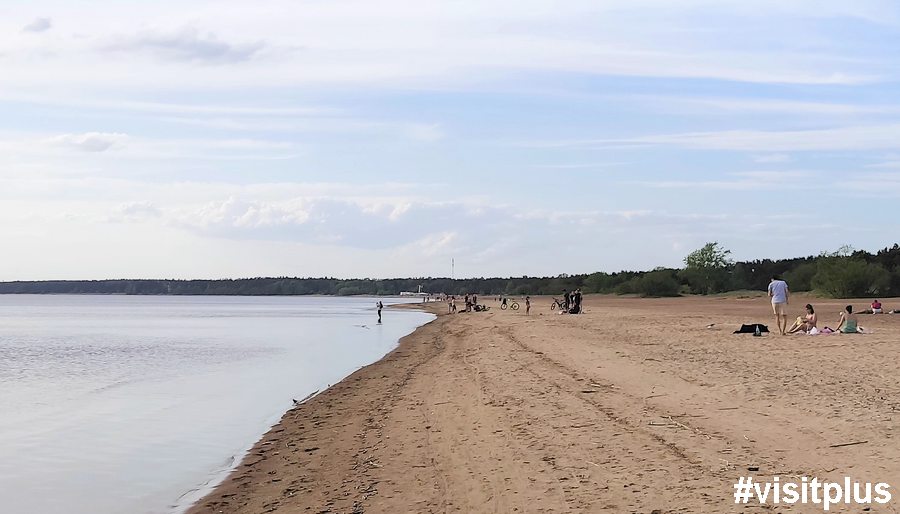 Пляж Дюны рядом с городом Сестрорецк