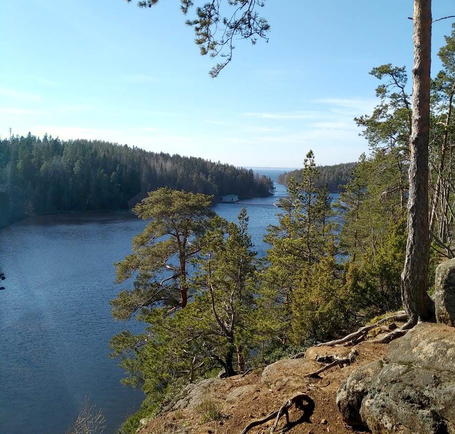 На фотографии: один из красивых заливов на острове Валаам.